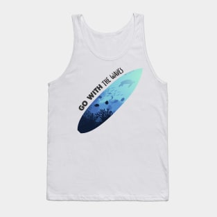 Surfboard Creative Turtle Desig Gift Tank Top